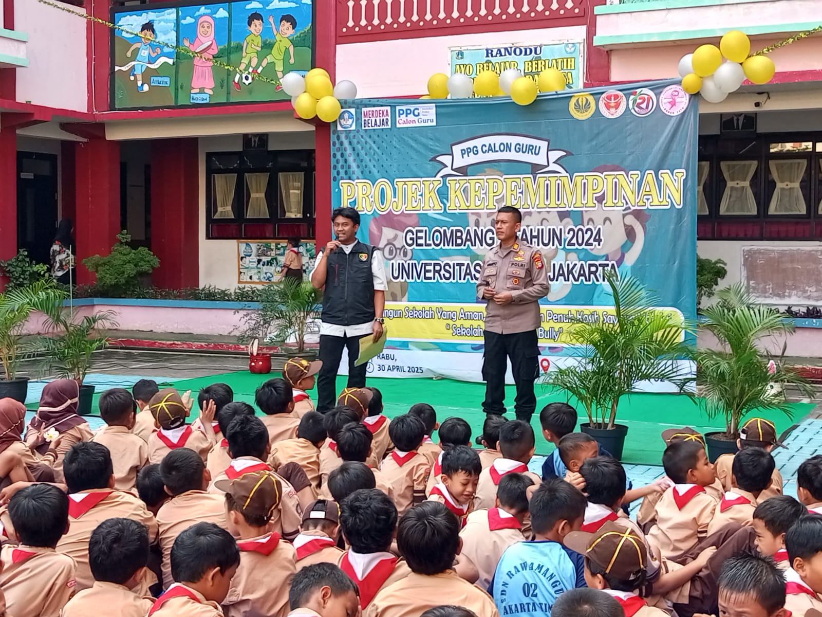 Polsek Pulogadung Gelar Program “Sekolah Ceria Anti Bully” di SDN Rawamangun 2.