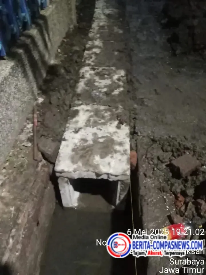 Sapura Soroti Dugaan Ketidaksesuaian Proyek Uditch Dana Kelurahan di Tambaksari Surabaya