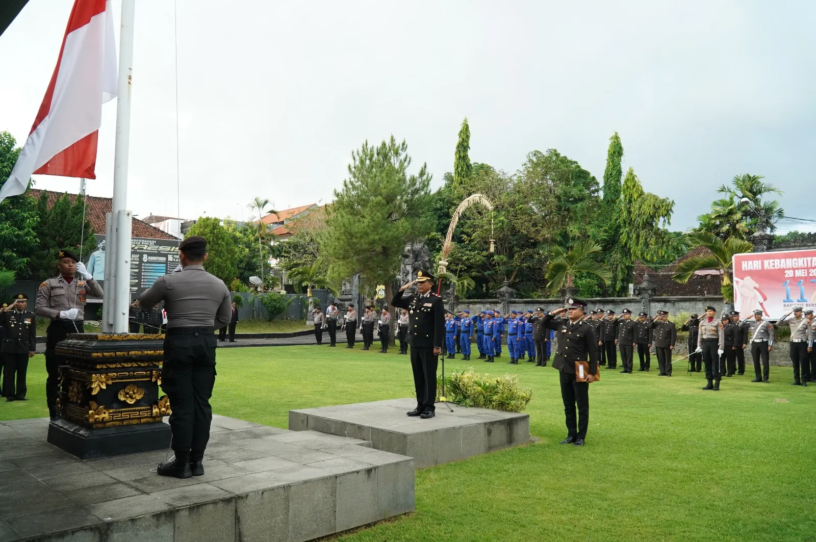 Polres Klungkung Gelar Upacara Bendera Hari Kebangkitan Nasional ke-117