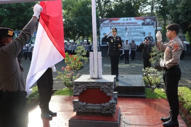 Peringati Hari Lahir Pancasila 2025, Polres Jembrana Gelar Upacara Bendera