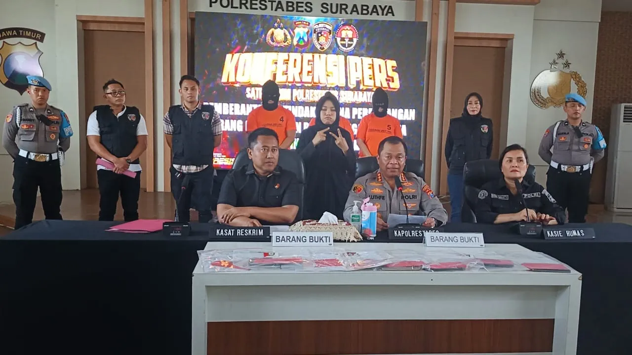 Polrestabes Surabaya Bongkar Kasus TPPO, Tiga Tersangka Diamankan