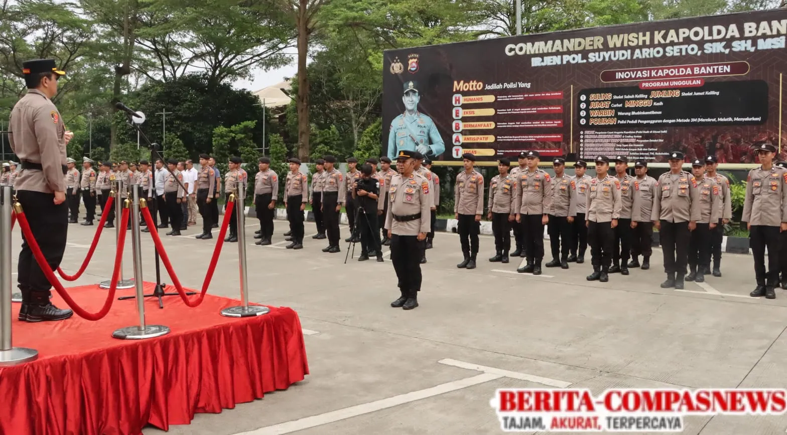 Kapolresta Tangerang Pimpin Apel Gelar Pasukan Pengamanan Malam Takbir Idul Adha 1446 H