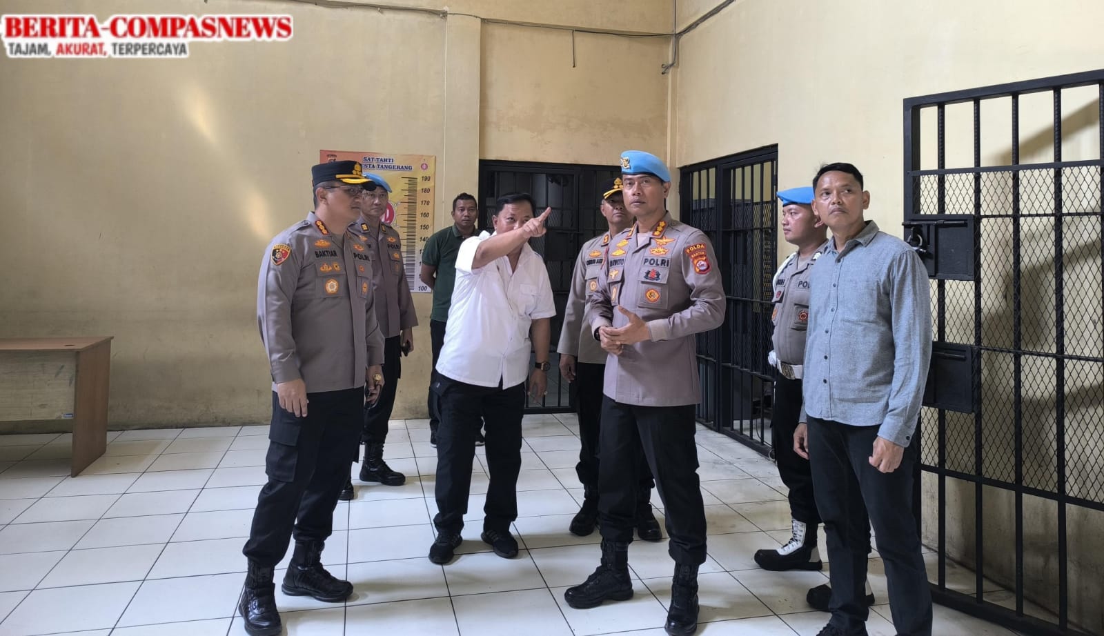Usai Apel Pagi, Kabid Propam Polda Banten dan Kapolresta Tangerang Tinjau Keamanan Rutan Polresta Tangerang