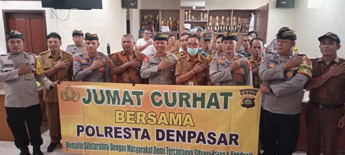 Polisi Dengar Langsung Keluhan Warga Desa Kesiman Petilan Dalam Jumat Curhat Polresta Denpasar
