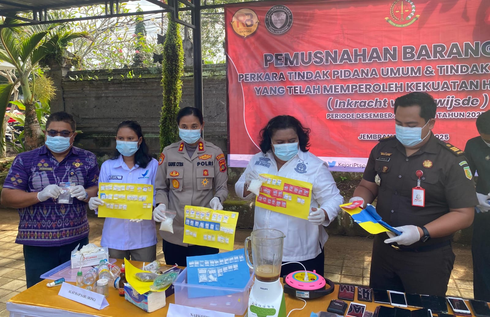 Musnahkan Barang Bukti 48 Perkara di Jembrana, Kapolres: Ini Bentuk Komitmen Tegakkan Hukum