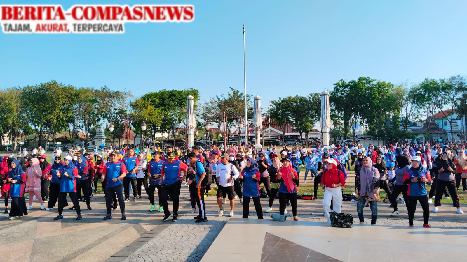 Sampang Hebat Bermartabat, PERSANI Kabupaten Sampang Gelar Senam Aerobik dan Zumba Se-Madura