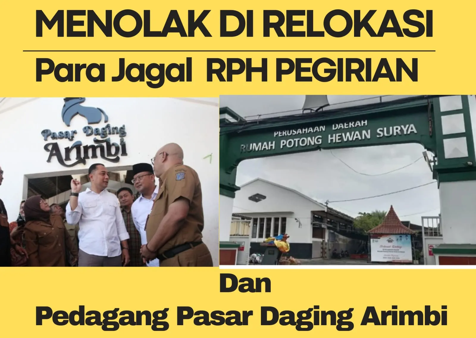 Para Jagal RPH Pegirian Tolak Pemindahan Tempat Baru