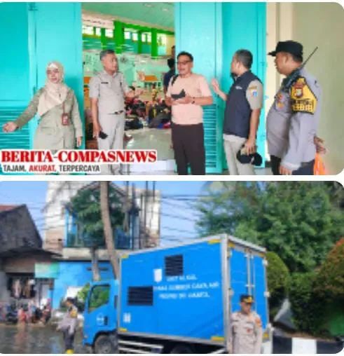 Kasat Binmas Polres Jaktim Tinjau Langsung Lokasi Genangan dan Pengungsian di Kelurahan Makasar