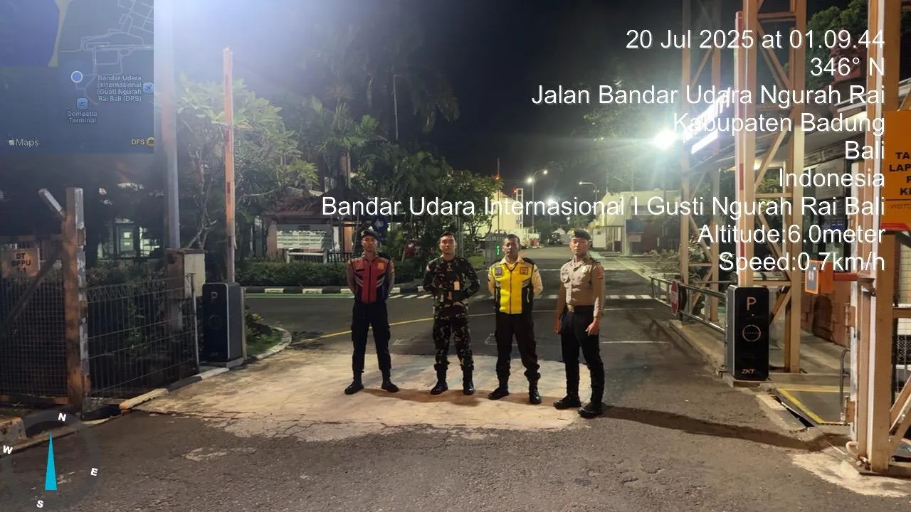 Amankan Obvitnas, Polres Bandara Laksanakan Patroli Subuh di DPPU