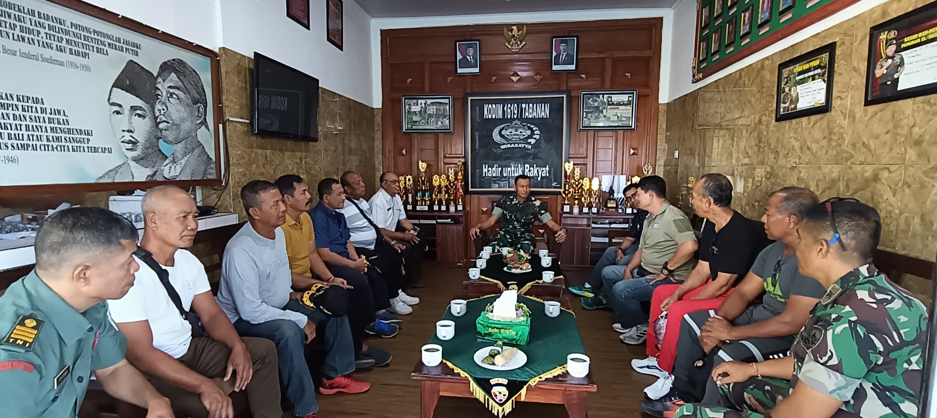 Wujud Sinergitas Kewilayahan, Dandim Tabanan Terima Audiensi DPC PPAD Tabanan