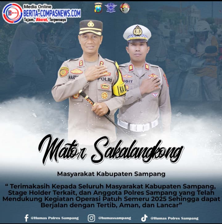 Polres Sampang Ucapan Terima Kasih 'Mator Sakalangkong' Setelah Sukses Operasi Patuh Semeru 2025