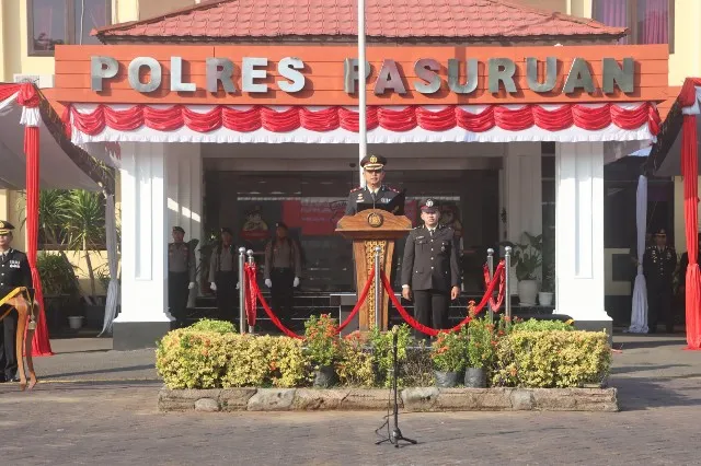 Upacara HUT ke-80 RI, Pesan Kapolres Pasuruan: Jaga Persatuan dan Keamanan Bangsa