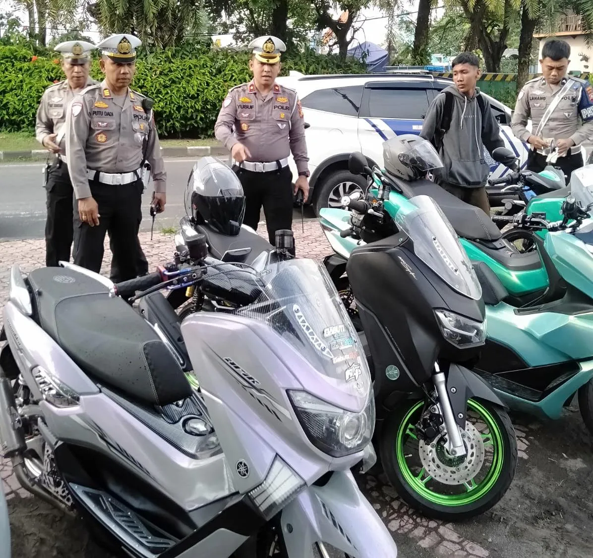 Sat Lantas Polresta Denpasar Tindak Konvoi Sunmori Klub Motor ke Bedugul, 47 Pelanggar Terjaring