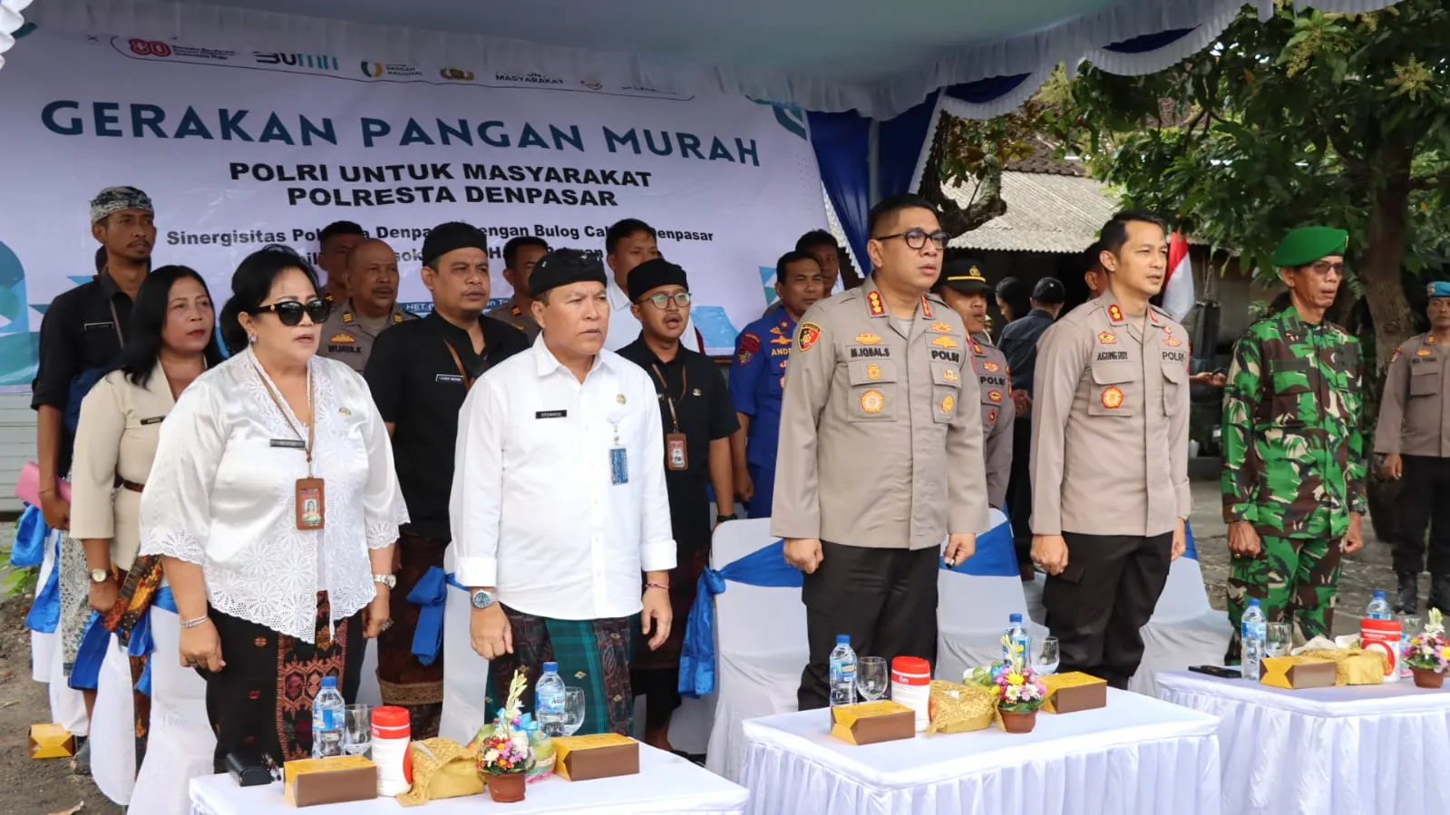 Polresta Denpasar Gelar Pangan Murah dan Ikuti Vicon Kick Off Launching Gerakan Pangan Murah Polri