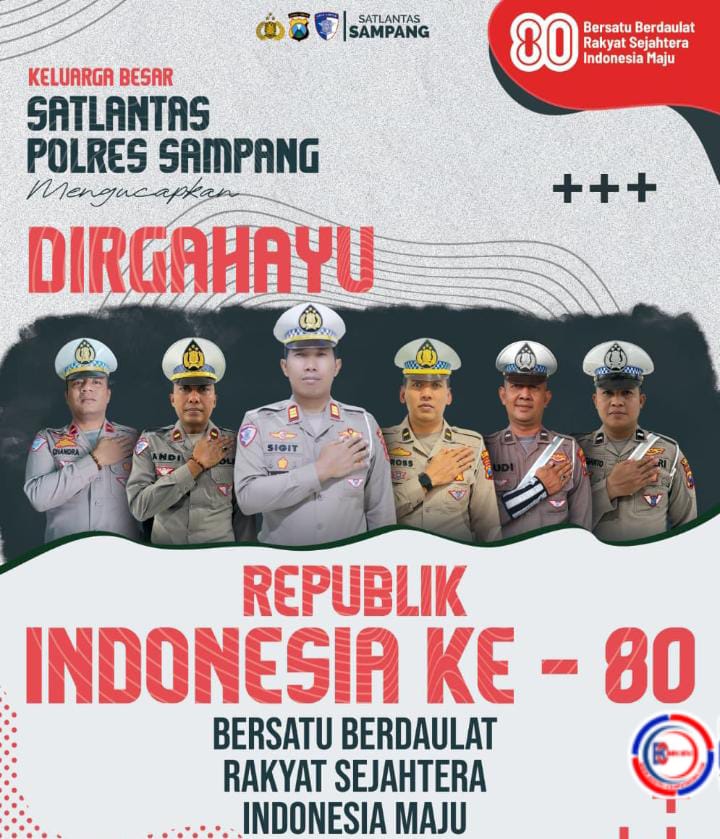 Dirgahayu RI ke-80, Satlantas Polres Sampang Ingatkan Pentingnya Persatuan dan Kesatuan Bangsa