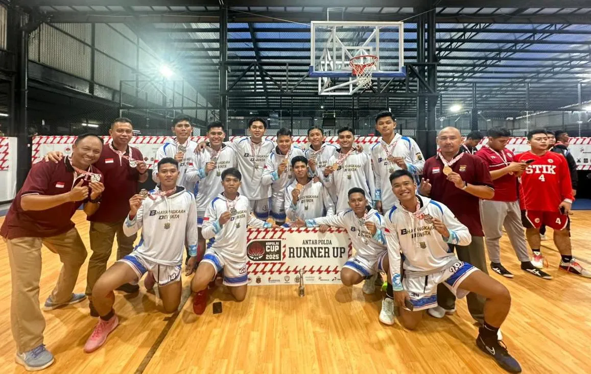 Tim Basket Polda Bali Raih Runner-Up Kategori Satker dan Polda di Kapolri Cup 2025, Personel Polres Bandara Ikut Perkuat Skuad
