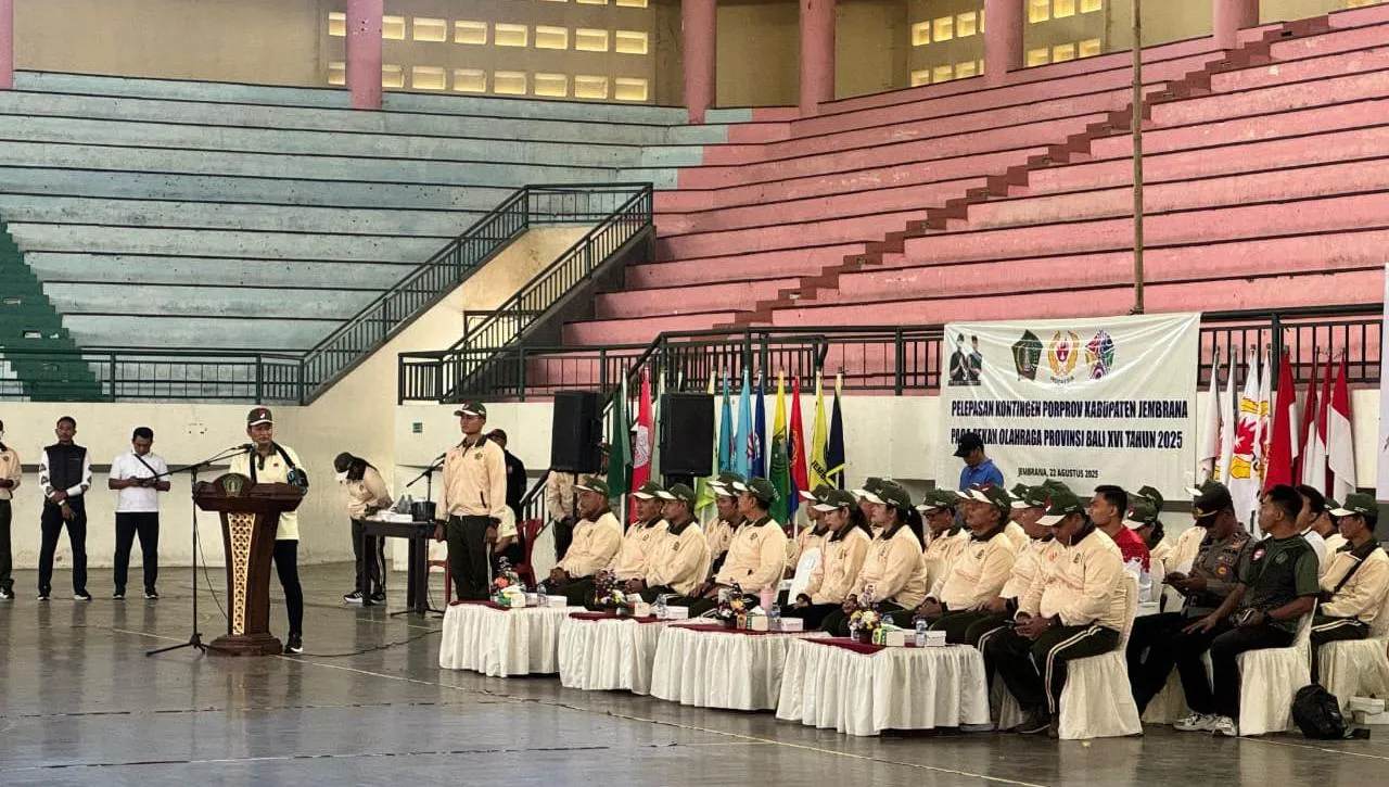 Waka Polres Jembrana Hadiri Pelepasan Kontingen Porprov Bali XVI
