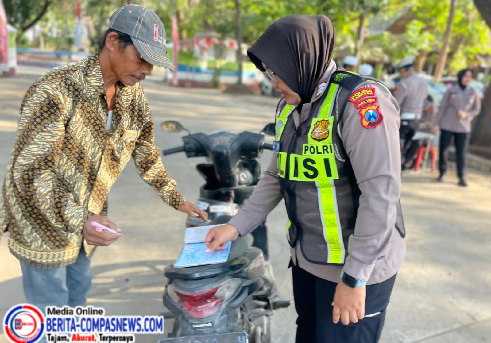 Satlantas Polres Sampang Gelar Pemeriksaan Kendaraan Bermotor, 124 Set Tilang Diberikan