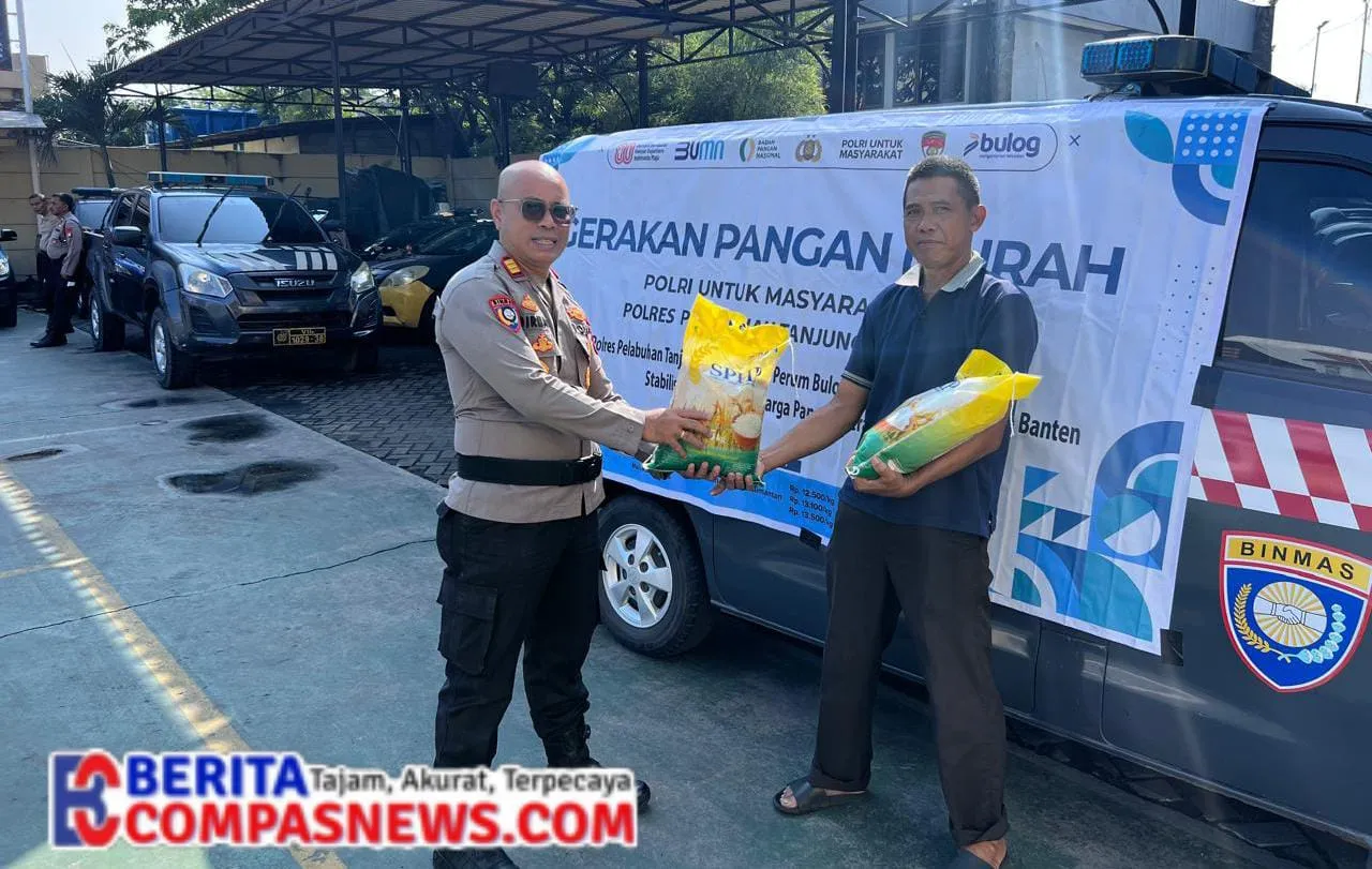 Polres Pelabuhan Tanjung Priok Salurkan 1,5 Ton Beras Lewat Program Gerakan Pangan Murah Bersama Bulog