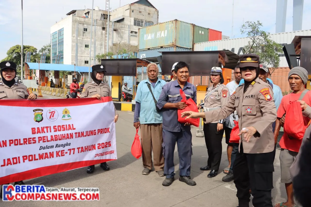 Polwan Peduli Masyarakat, Polwan Polres Priok, Gelar Bakti Sosial dalam Rangka HUT Polwan ke-77
