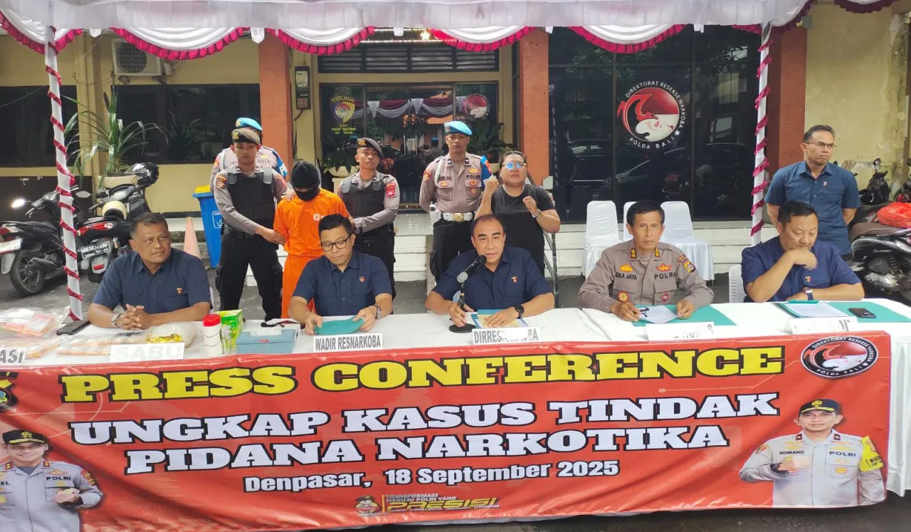 Nekat Jadi Kurir Narkoba Pria Asal Tabanan Diamankan Polda Bali