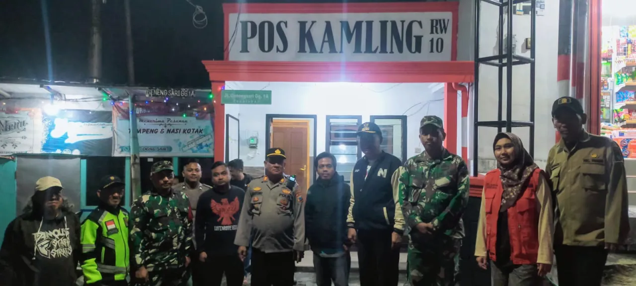 Giat Rutin Patroli Gabungan Polsek Prigen Gandeng TNI, Satpol PP, dan Linmas  Wujudkan Situasi Aman Kondusif