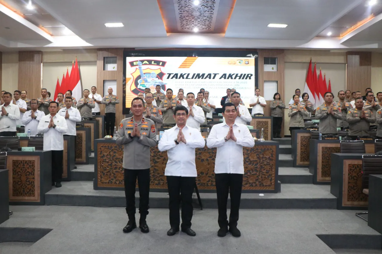 Taklimat Akhir dan Penutupan Audit Kinerja Itwasum Polri Tahap II T.A 2025 di Polda Bali