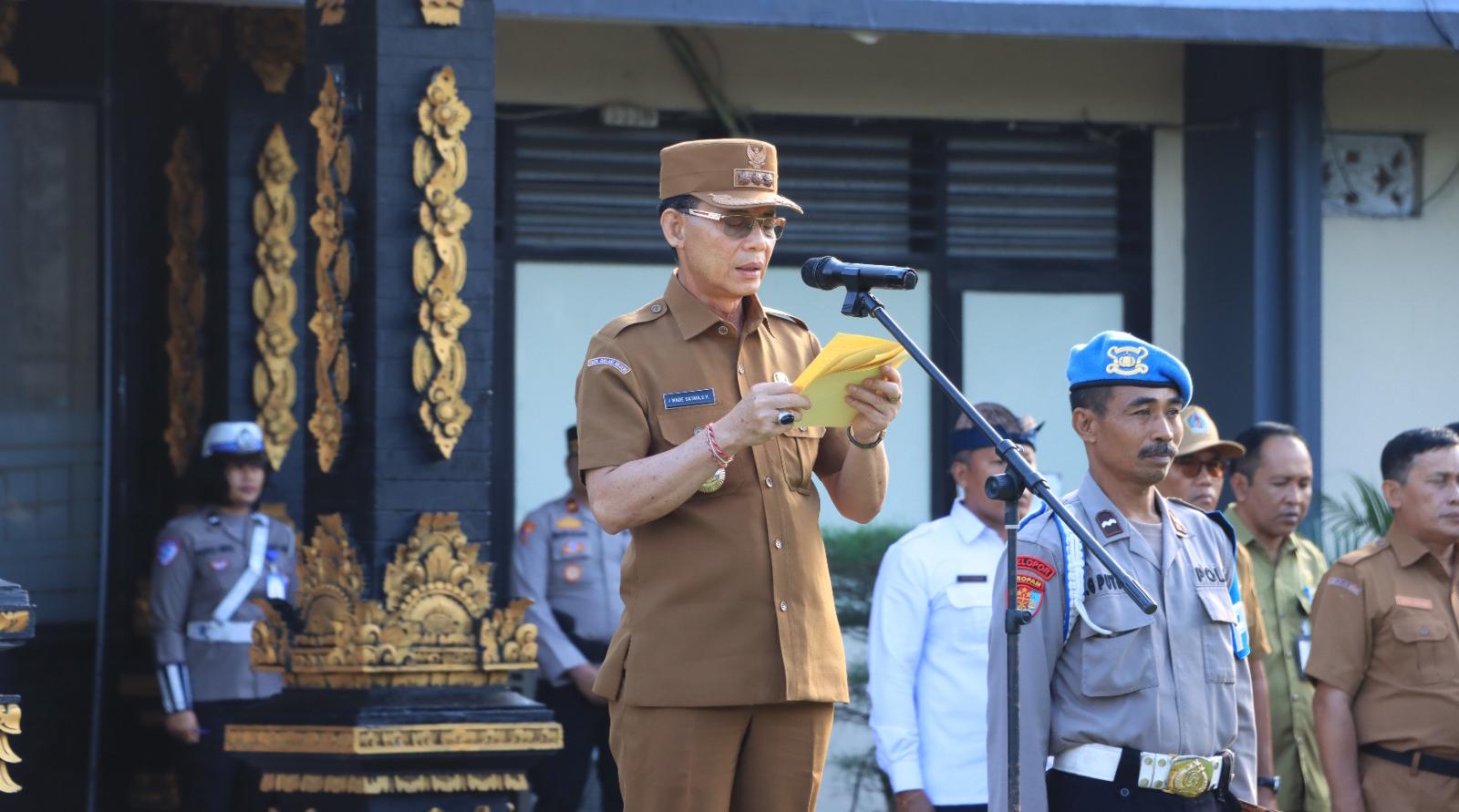 Apel Sinergitas Polres Klungkung, Bupati Tekankan Pentingnya Kebersamaan Jaga Kamtibmas