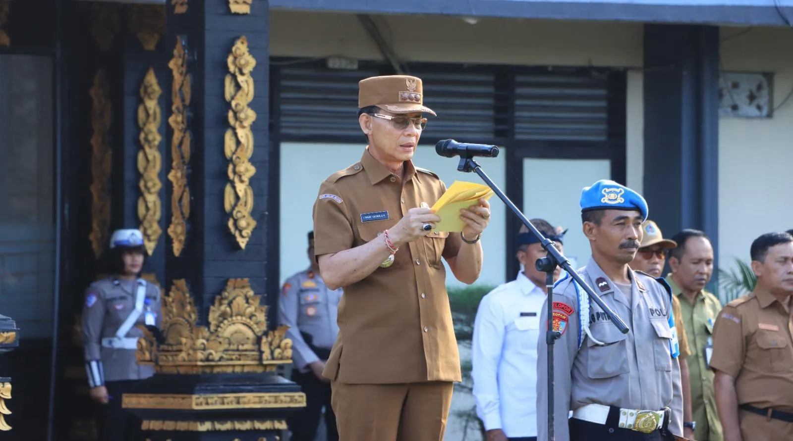 Apel Sinergitas Polres Klungkung, Bupati Tekankan Pentingnya Kebersamaan Jaga Kamtibmas