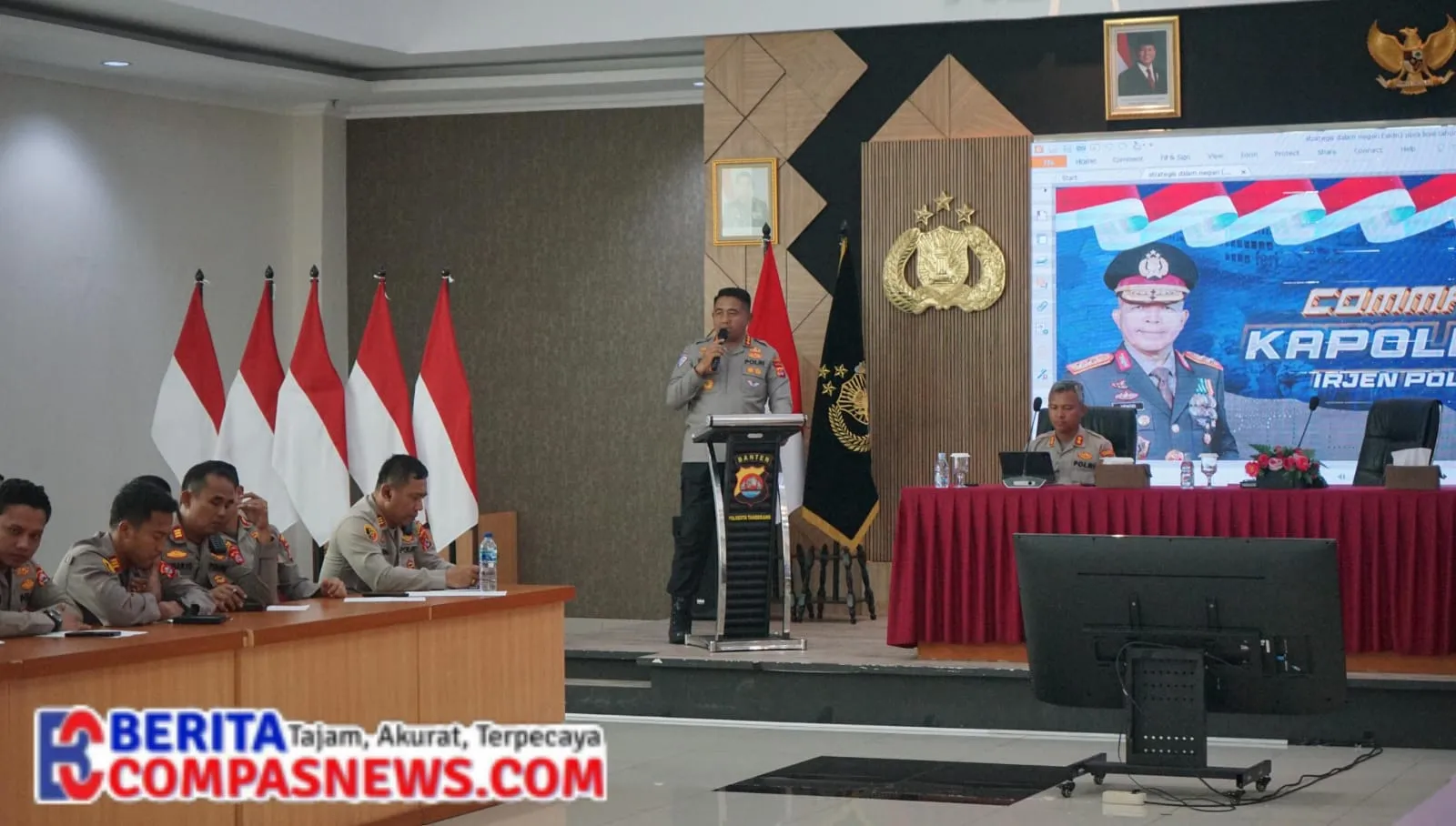 Kumpulkan Jajaran, Kapolresta Tangerang Paparkan Commander Wish Kapolda Banten