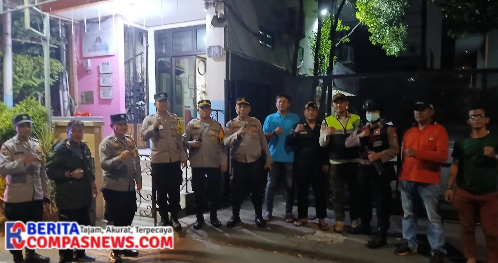 Patroli Tiga Pilar Kecamatan Tambora dalam Rangka Kegiatan Rutin Yang Ditingkatkan (KRYD)