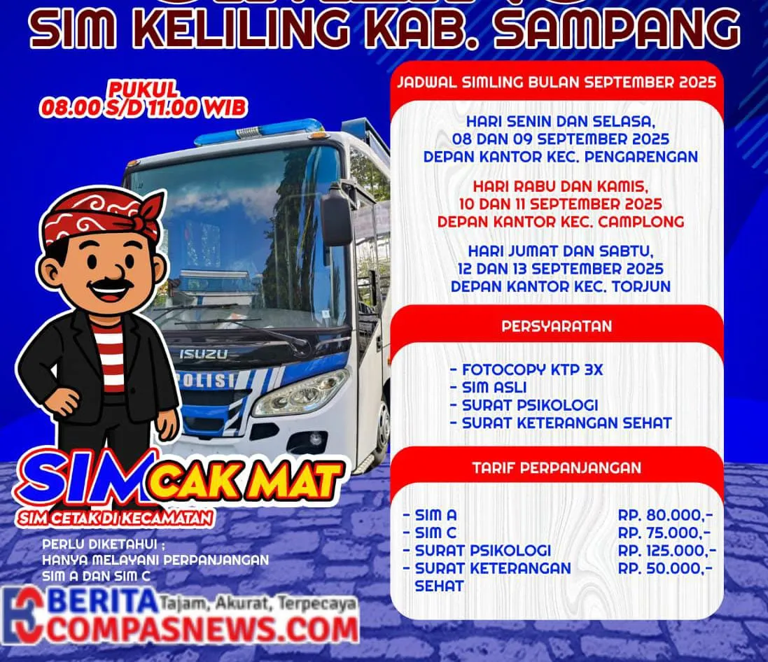 Satlantas Polres Sampang Mengoperasikan Mobil SIM Keliling