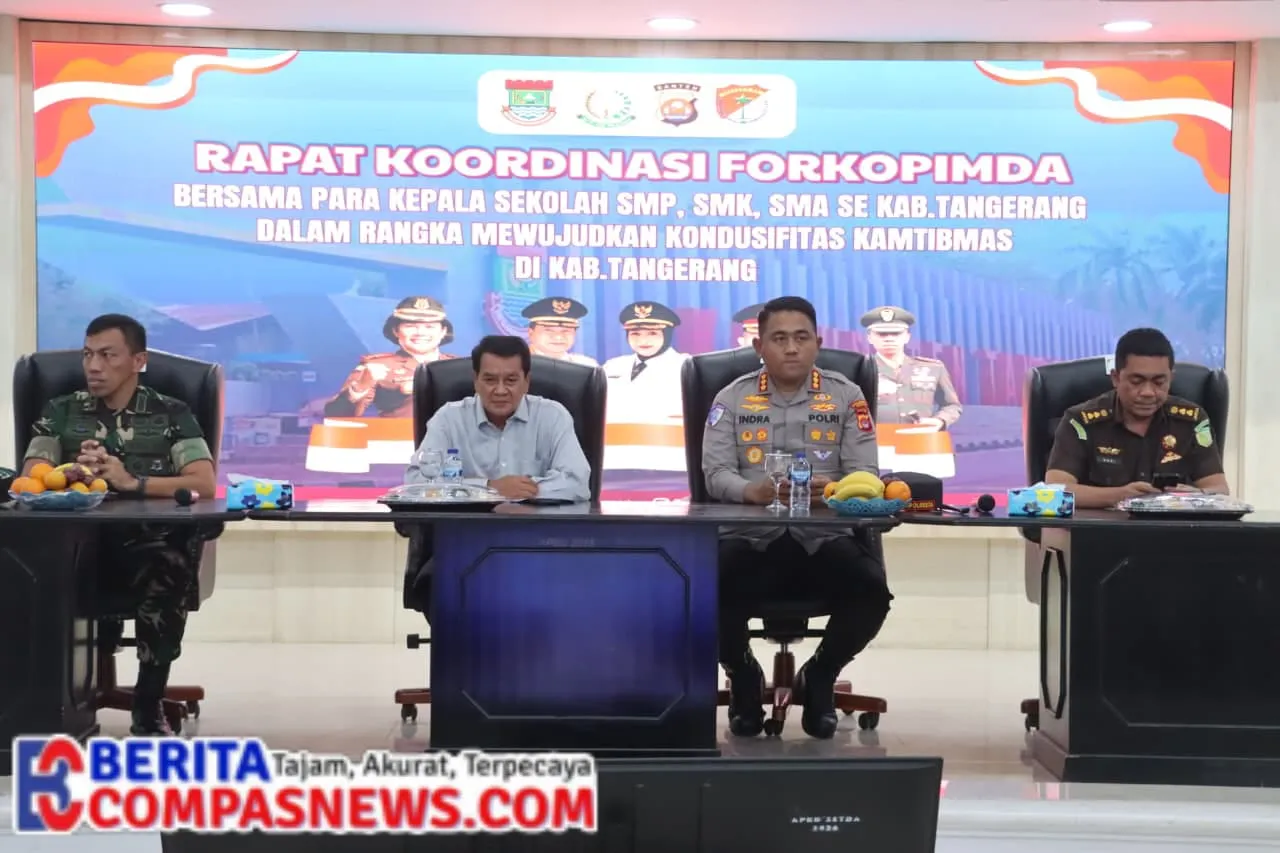 Rakor Forkopimda dengan Kepala Sekolah, Kapolresta Tangerang Ajak Semua Elemen Jaga Pelajar