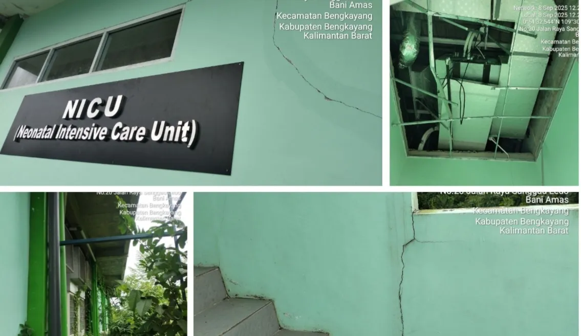 Bangunan NICU RSUD Bengkayang Retak dan Tak Terawat, Pengawasan Proyek dan Alih Fungsi Ruangan Dipertanyakan!