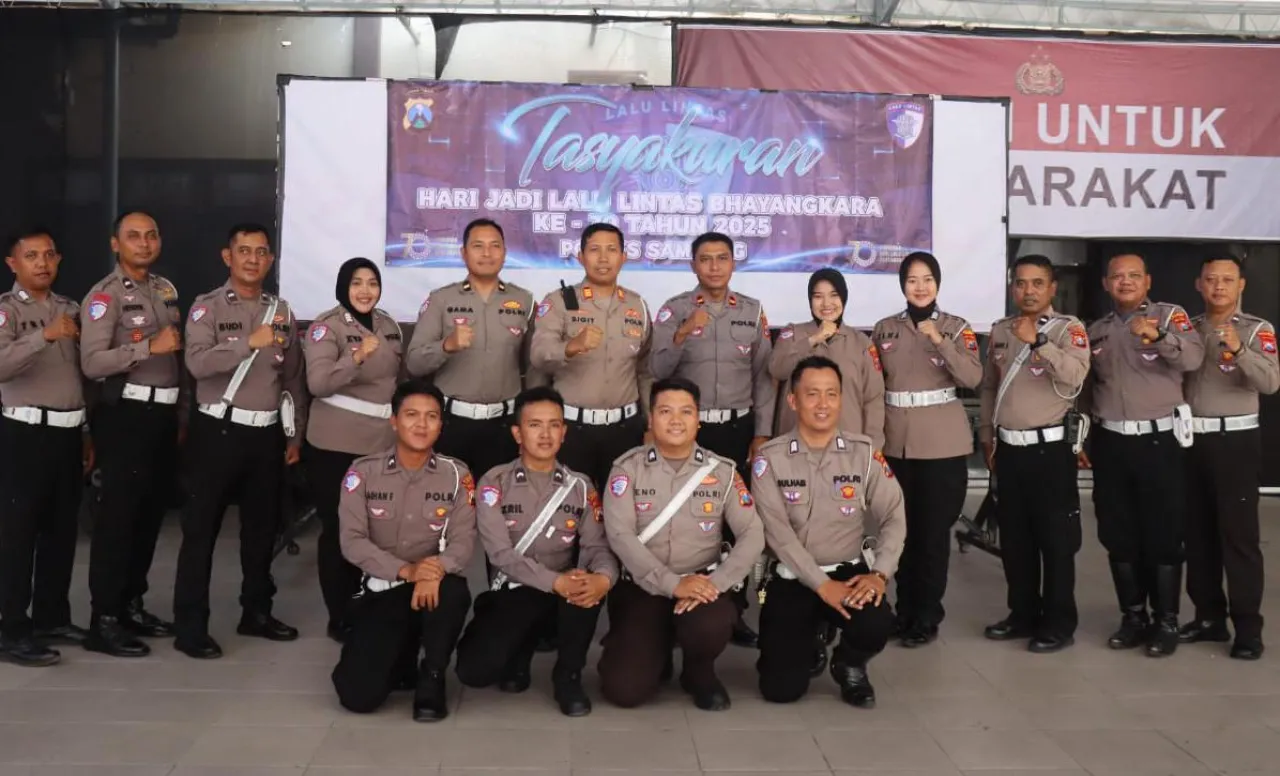 Satlantas Polres Sampang Gelar Tasyakuran Hari Ulang Tahun Lalu Lintas Bhayangkara ke-70