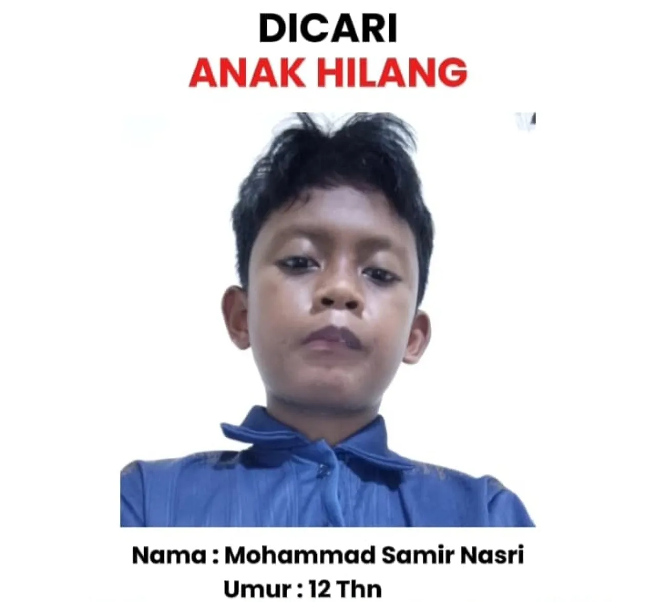 Orang Hilang di Sampang: Mohammad Samir Nasri, 12 Tahun