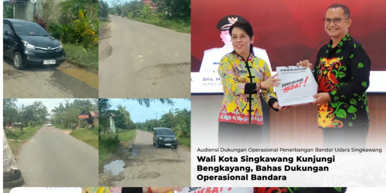 Promosi Bandara Singkawang Kontras dengan Jalan Berlubang, Masyarakat Tuntut Pemerintah Jangan Omon Omon