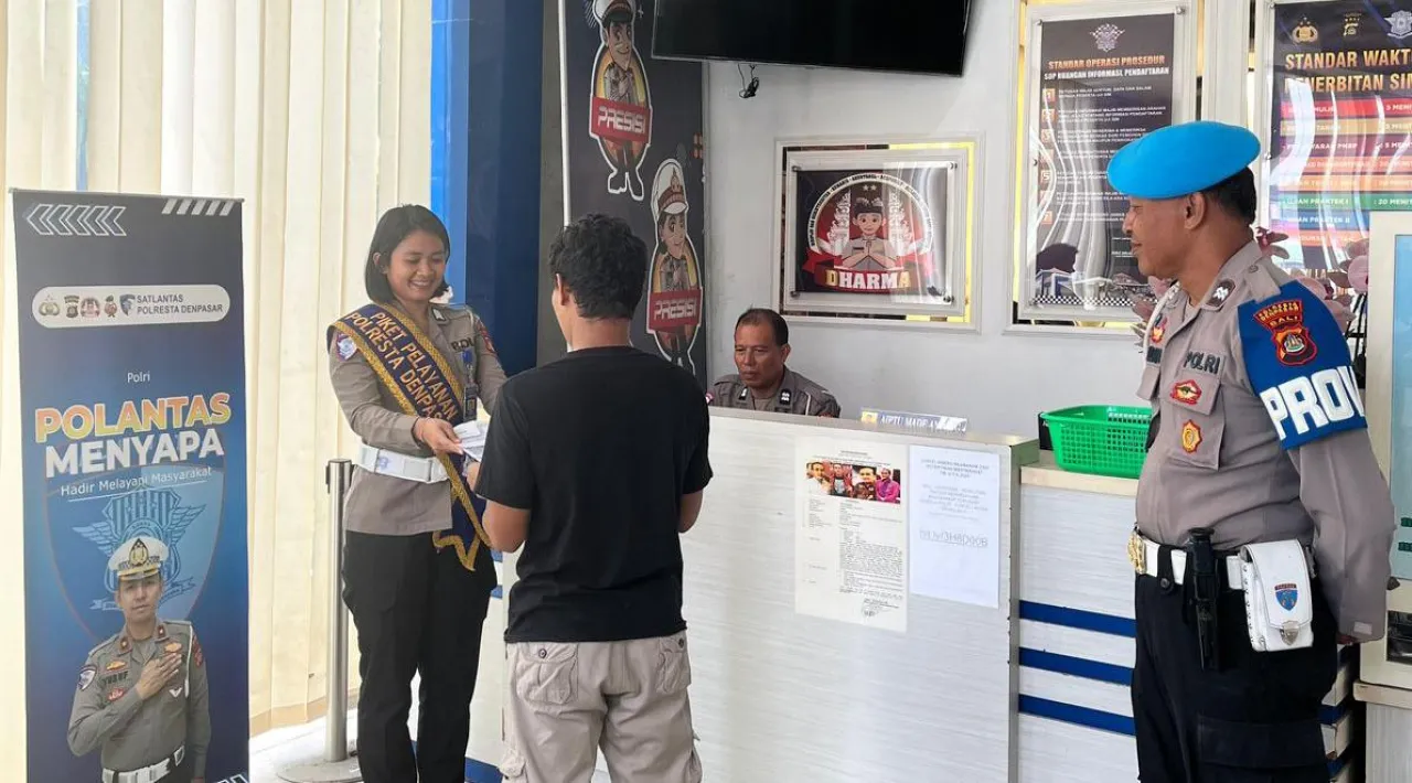 Pelayanan SIM di Polresta Denpasar Berlangsung Humanis dan Profesional