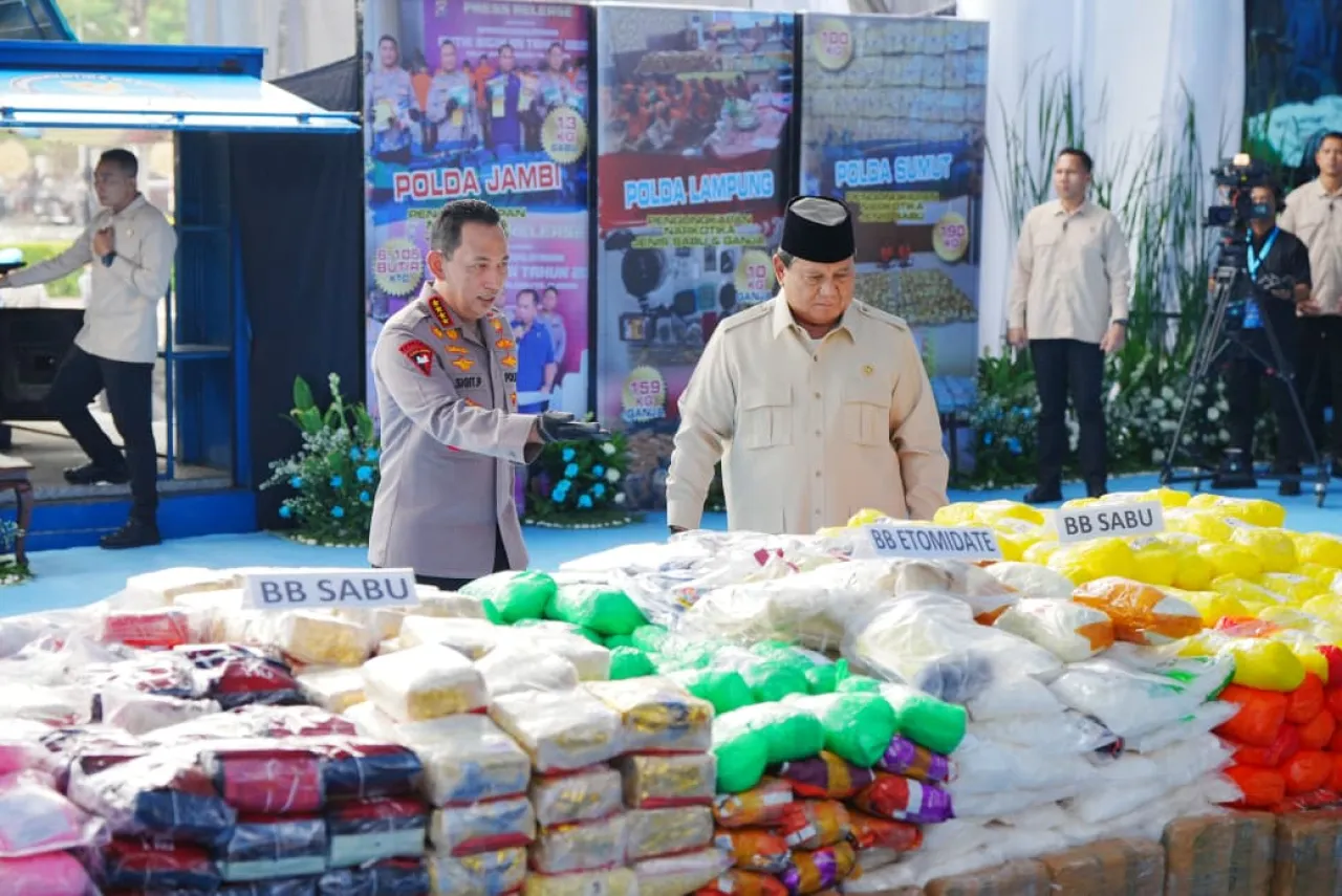 Presiden Pimpin Pemusnahan 214,84 Ton Narkoba oleh Polri, Kapolri: Tindak Lanjut Asta Cita 