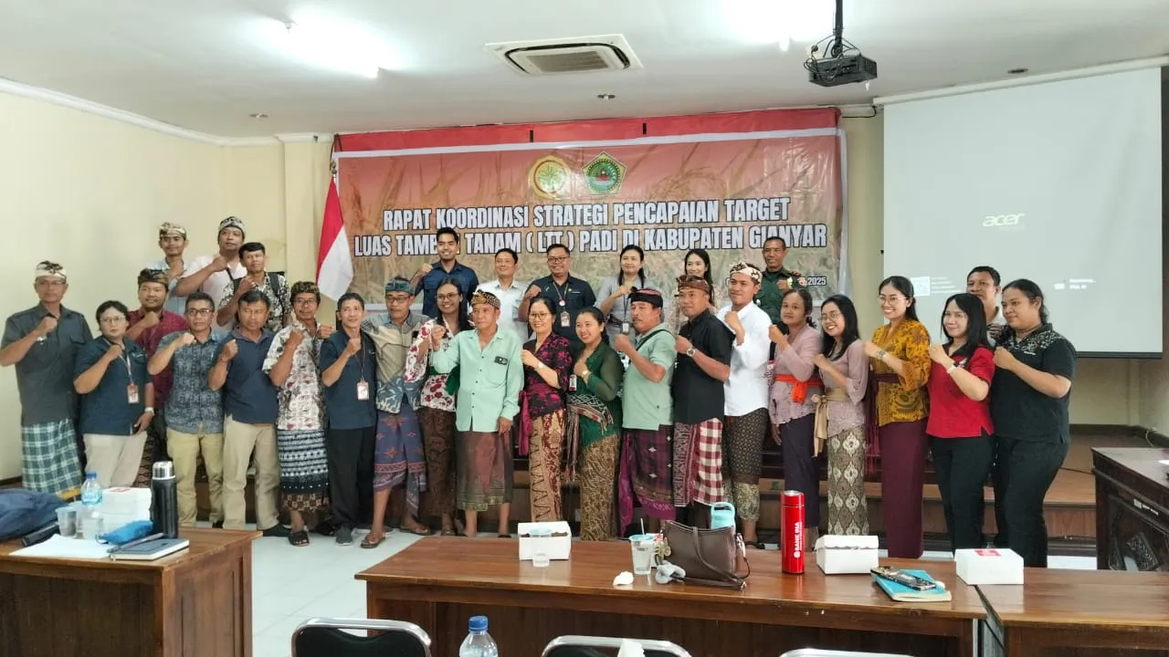 Kodim 1616/Gianyar Dukung Upaya Pemerintah Capai Target Luas Tambah Tanam Padi