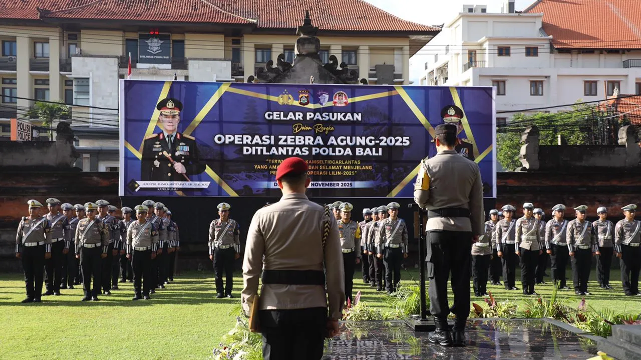 Operasi Zebra Agung  2025 Dimulai, Polda Bali Siap Ciptakan Kamseltibcarlantas yang Kondusif