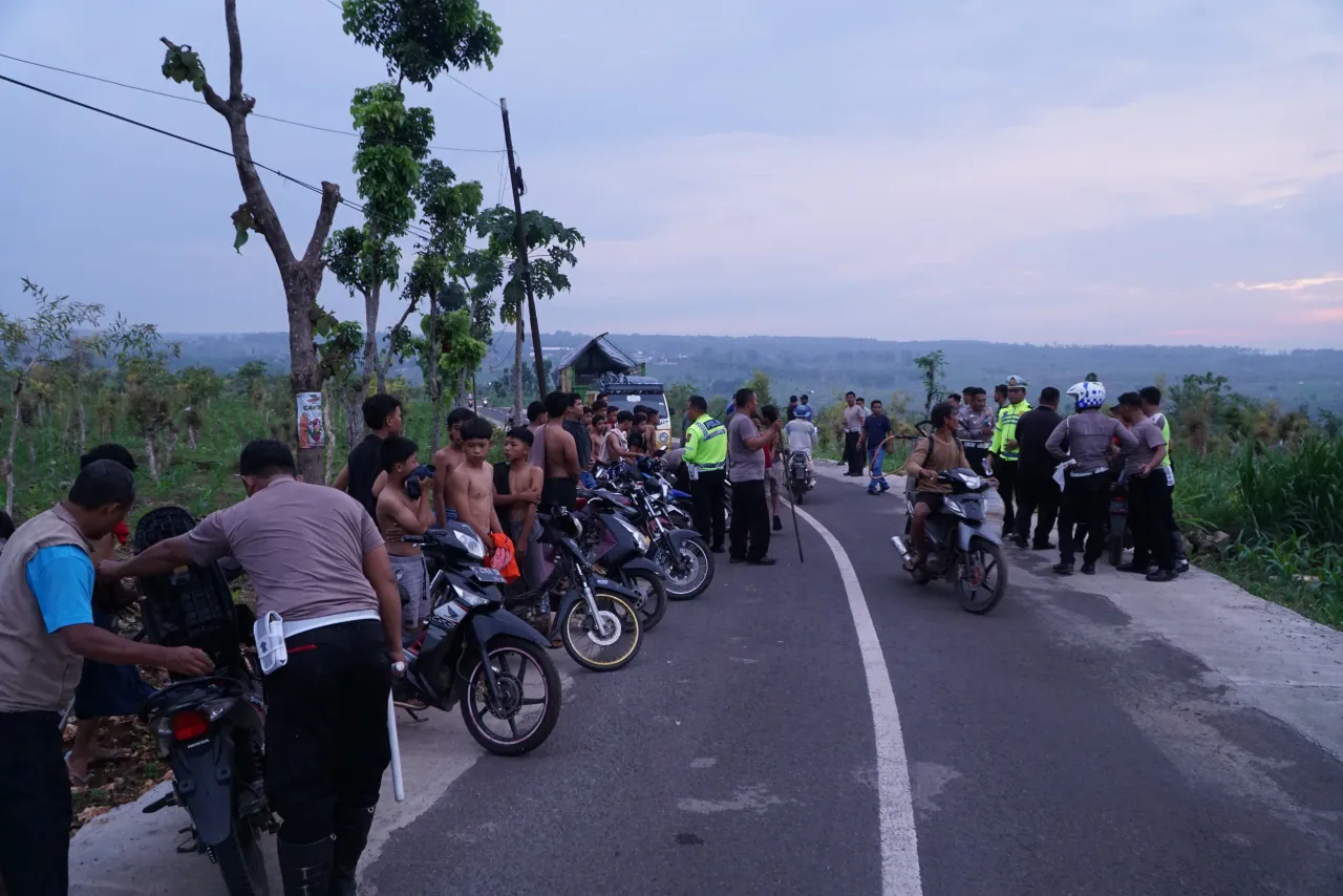 Operasi Zebra Semeru Polres Tuban Amankan 21 Remaja Pelaku Balap Liar