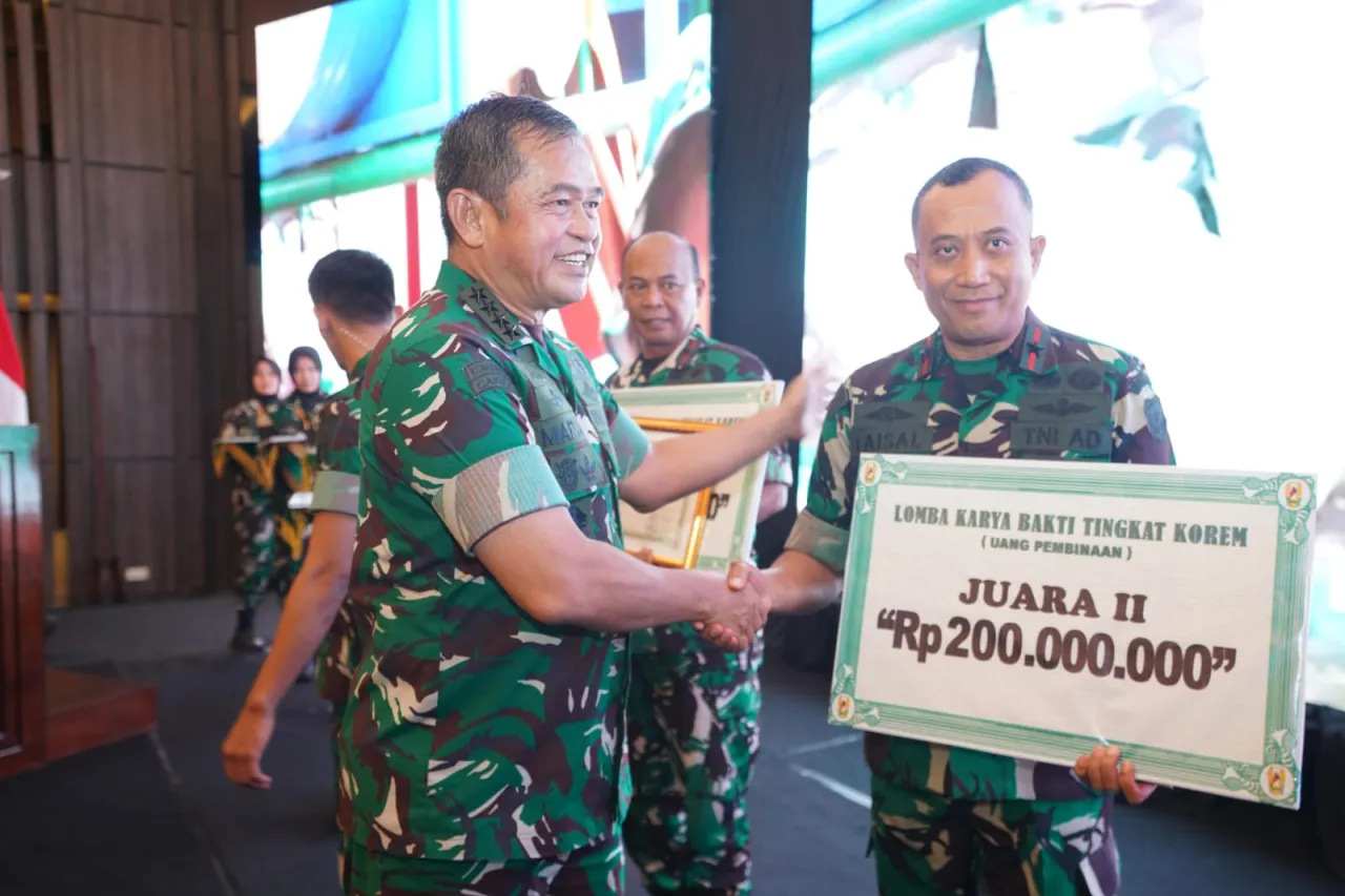 Korem 052/Wijayakrama Raih Juara Kedua Lomba Karya Bakti Tingkat Nasional Jajaran TNI AD