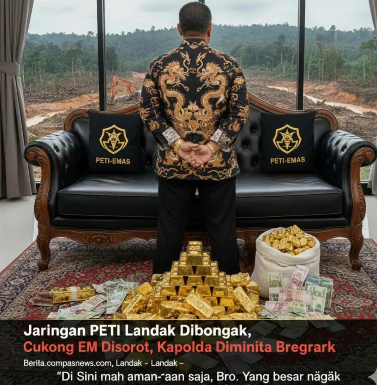 “Jaringan PETI Landak Dibongkar, Cukong EM Disorot, Kapolda Diminta Bergerak”