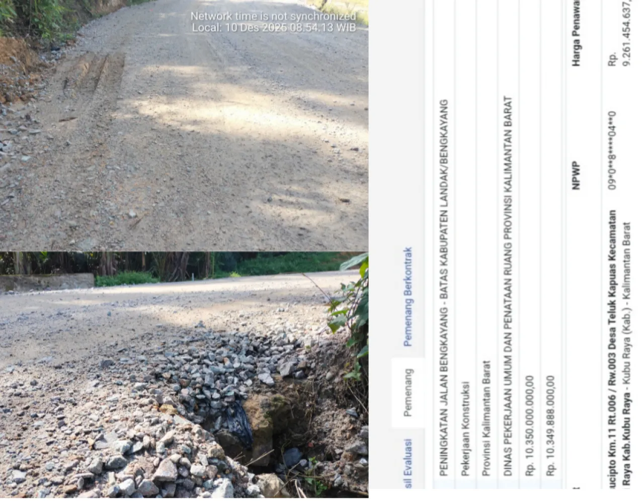 “Indikasi Penyimpangan di Proyek Jalan Suti–Semarang: Ketebalan Sepot-Sepot Diduga Bermasalah”