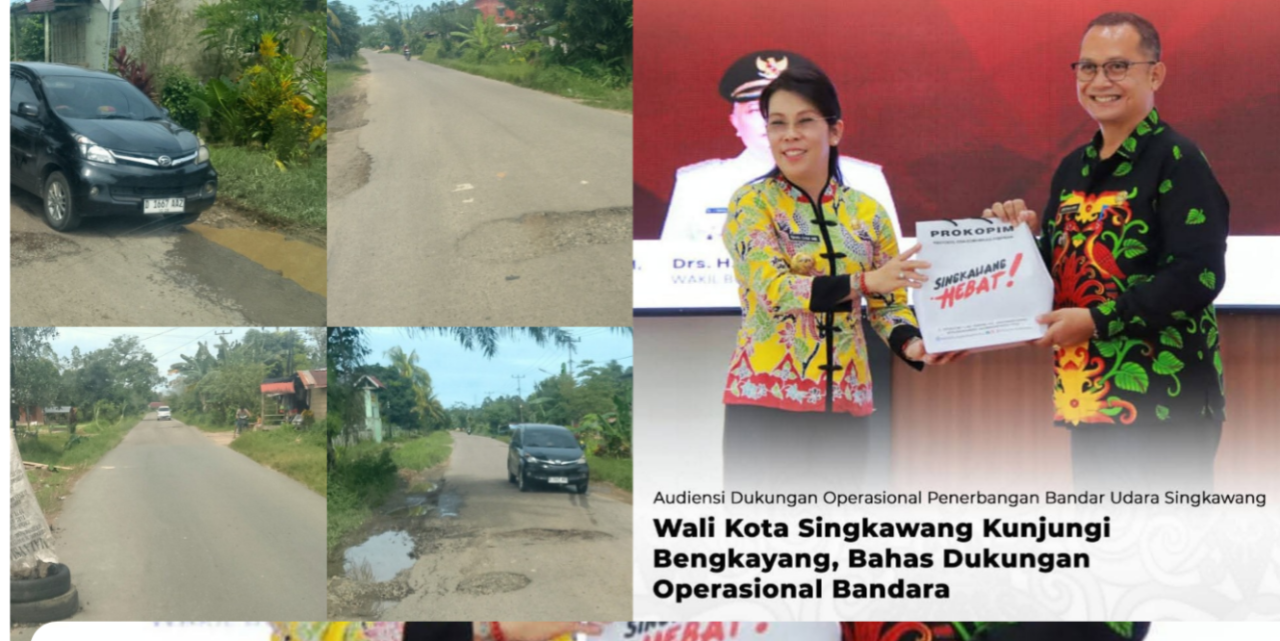 Promosi Bandara Singkawang Kontras dengan Jalan Berlubang, Masyarakat Tuntut Pemerintah Jangan Omon Omon
