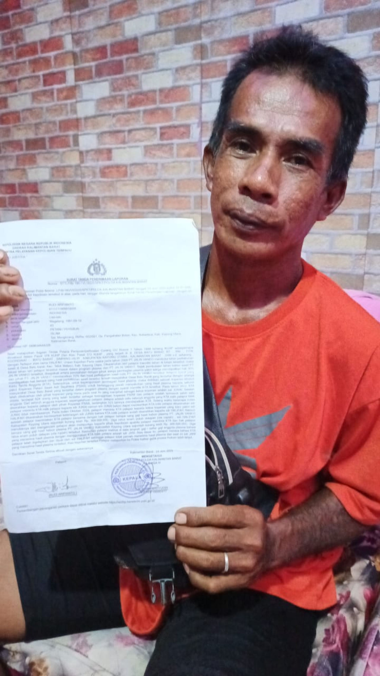 Polda Kalbar Lidik Dugaan Skandal Jual Beli Plasma, Warga Desa Batu Barat Rudi Cs Laporkan Ketua Koperasi PSAS 