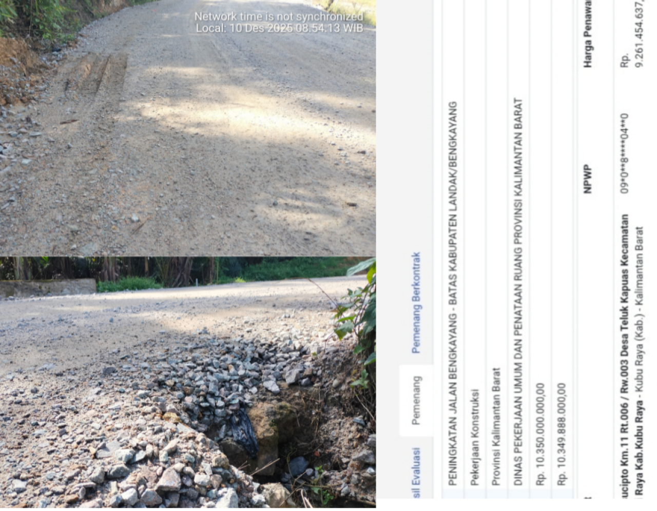 “Indikasi Penyimpangan di Proyek Jalan Suti–Semarang: Ketebalan Sepot-Sepot Diduga Bermasalah”