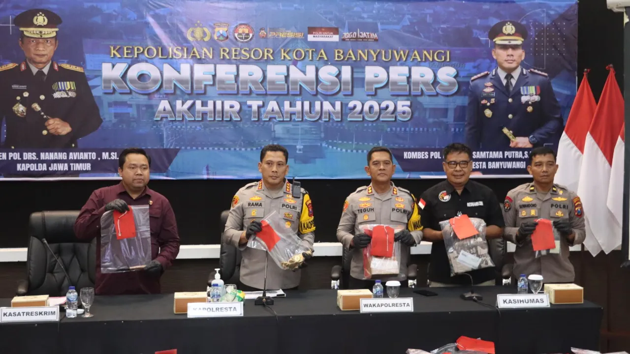 Polresta Banyuwangi Selesaikan 1.281 Perkara Sepanjang Tahun 2025