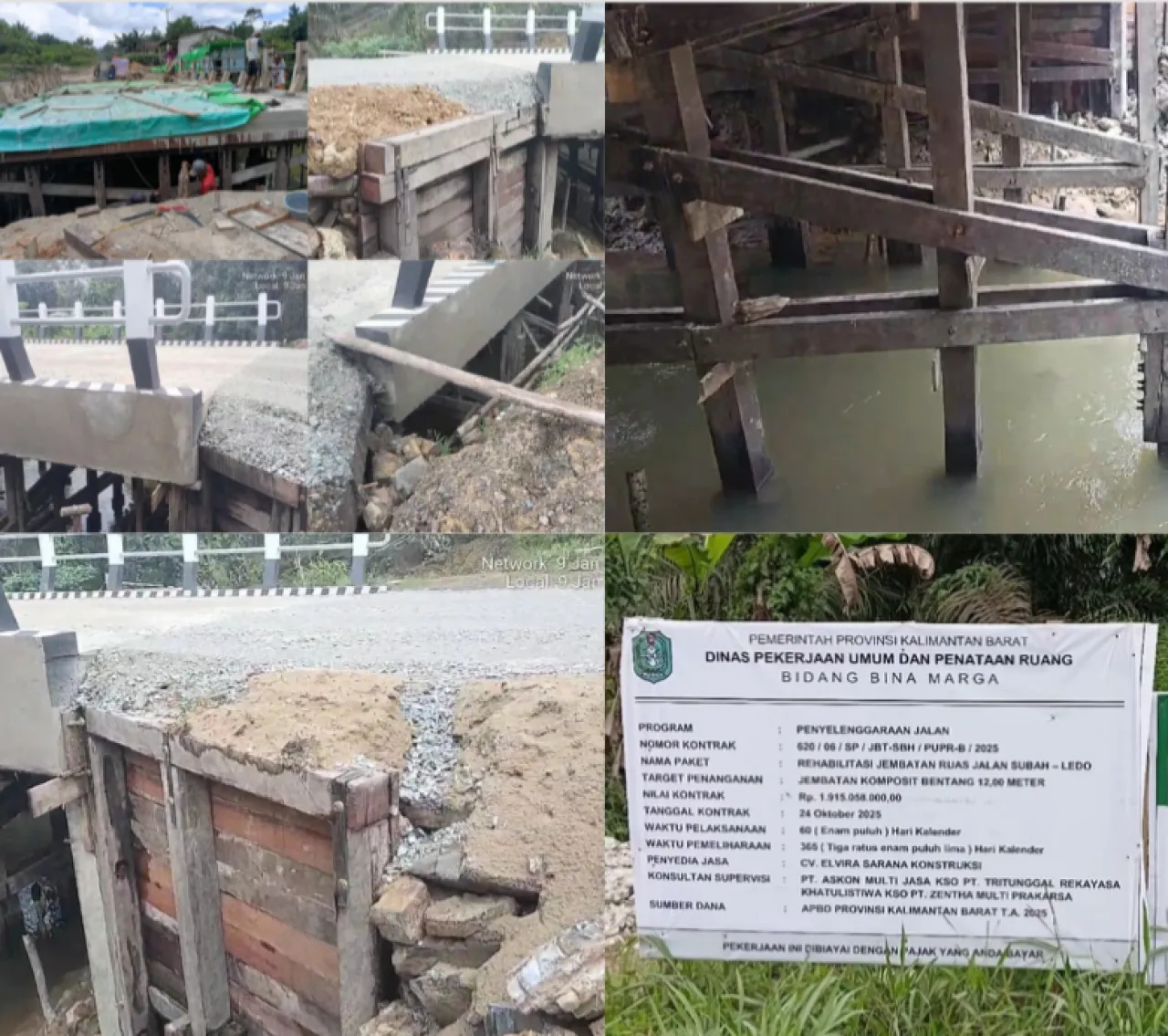 Anggaran Rp1,9 Miliar, Jembatan Subah–Ledo Masih Bertumpu Kayu: Ahli Konstruksi Soroti Risiko Teknis & Dugaan Mark-Up